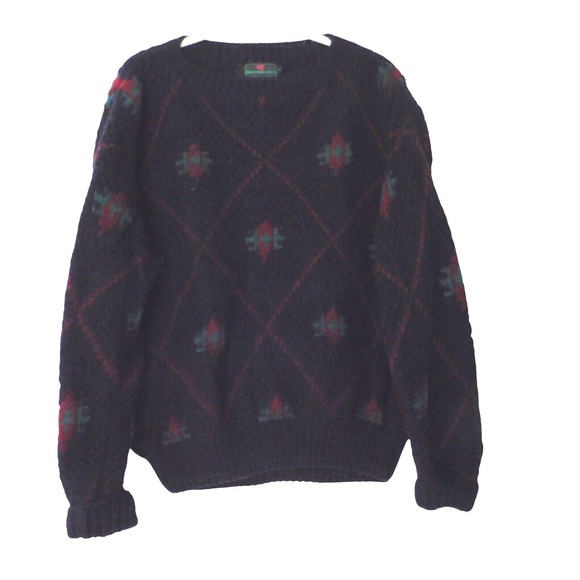 Abercrombie & Fitch Other - Vintage Abercrombie & Fitch Sweater Men's Large Blue Chunky Cable Knit Wool 90s